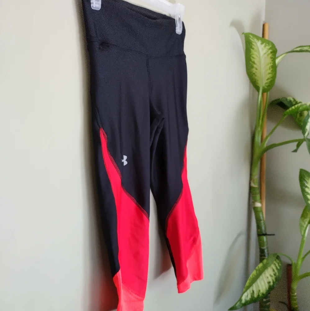 UNDER ARMOUR WOMEN'S HEATGEAR COLOR BLOCK COMPRESSION LEGGINGS SZ S - Picture 5 of 10